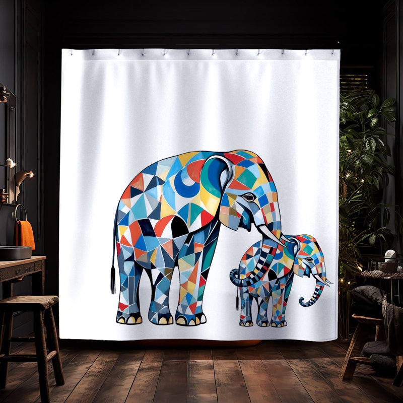 Rideau de douche Flint Elephant