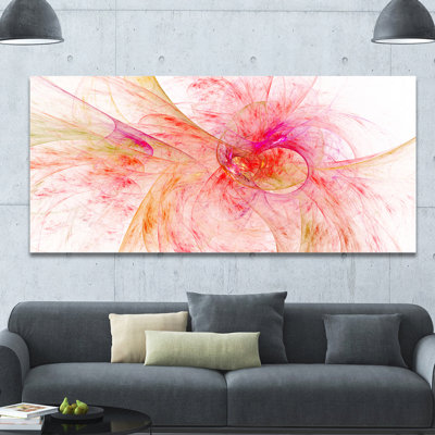 «Pink Fractal Abstract Illustration», impression sur toile tendue