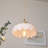 Milk White Glass Pendant Light Fixtures Medium 9.8 Inches Lampshade Gold Brass Finish-1265233606