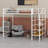 Twin Size Metal Loft Bed – Upper Grid Storage Shelf & Lateral Storage Ladder-707136159