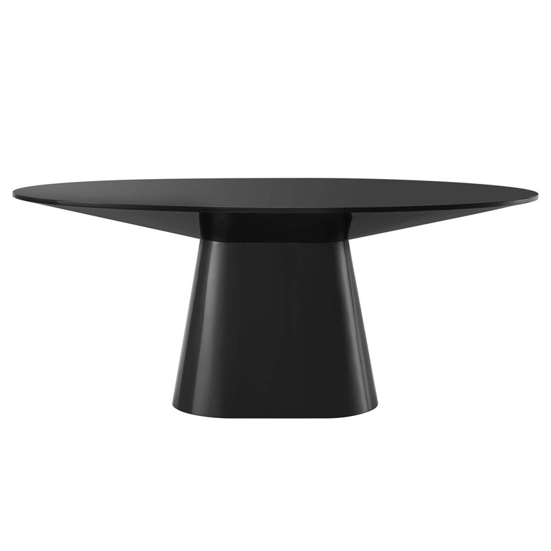 Table de salle à manger ovale 75 "Modway Provision, Noir