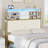 Headboard with 3-Tier Storage Shelves, Velvet Upholstered Headboard with Outlet, 2 USB Ports & LED Light, Headboards Full Size Bed with Two Fabric Drawers, White and Gold-68430946-68430943