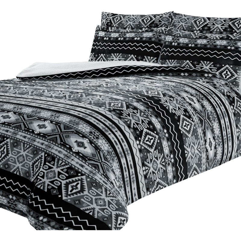 Polyester No Pattern Duvet Cover Set with Pillowcases, Double Duvet Cover Set + 2 Pillowcases, Grey