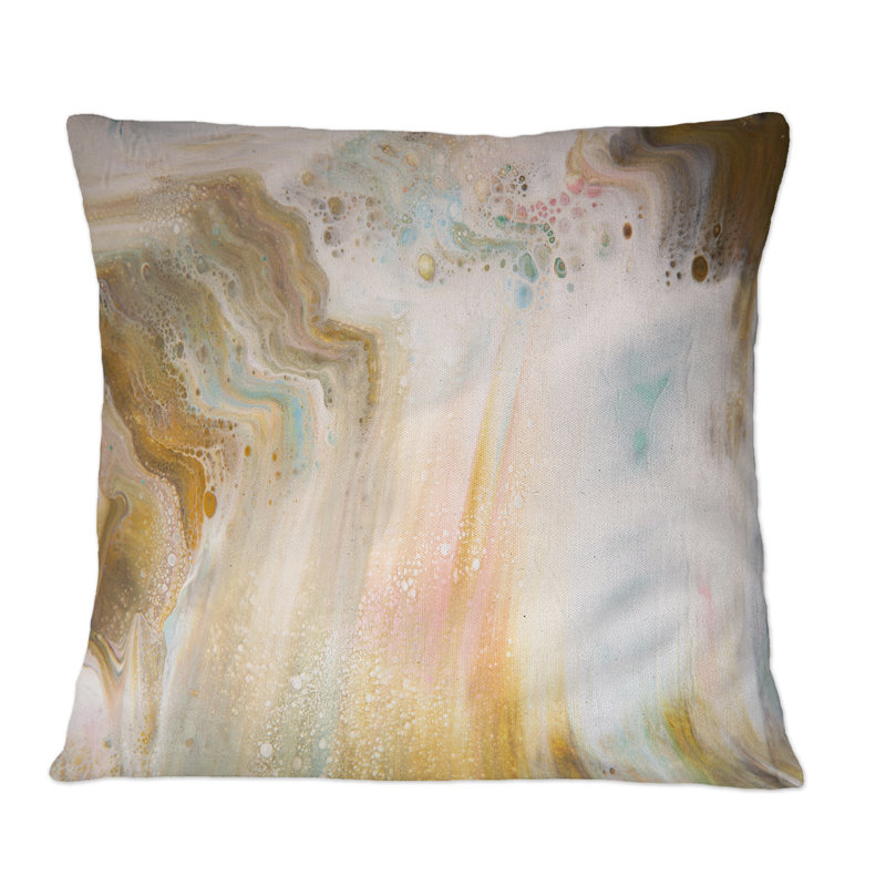 Coussin Fluid Art In Pastel Tones I, 18 po x 18 po