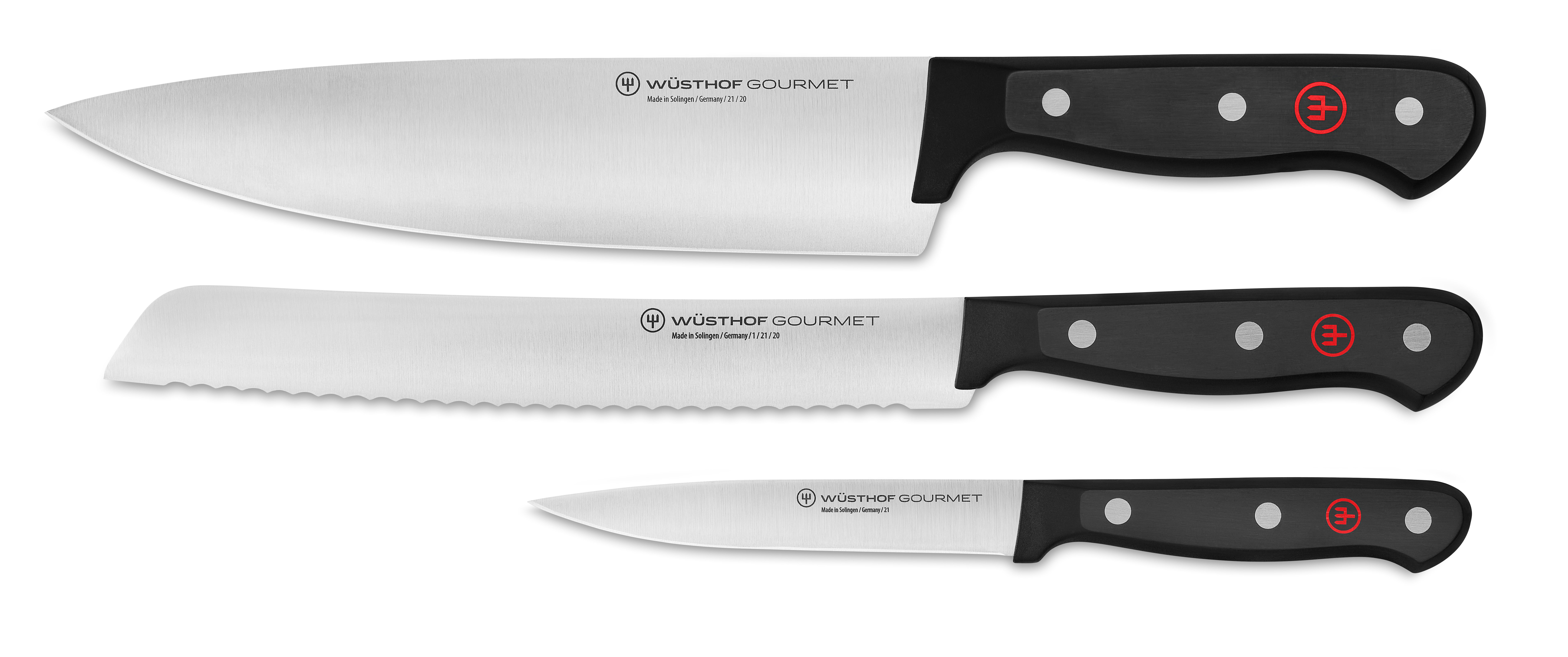Wusthof Gourmet White Handle Knife Block Set