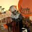 Clown parlant effrayant grandeur nature de 5,5 pi Haunted Hill Farm, Halloween animatronique avec lumières et sons activés par le mouvement et le toucher, décoration d'Halloween