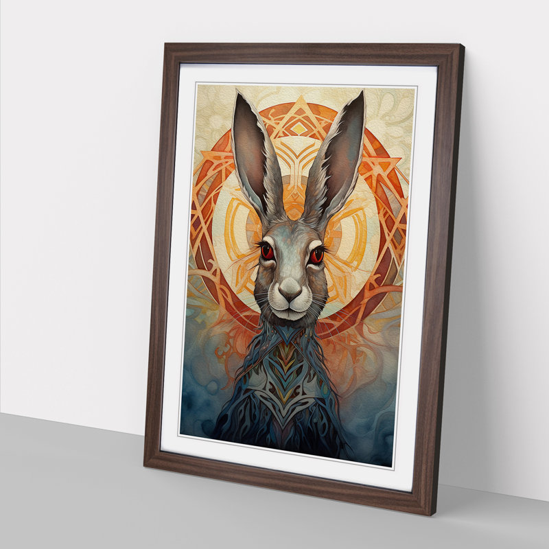 Hare Symbolism Art - Framed Print, 64cmH x 46cmW