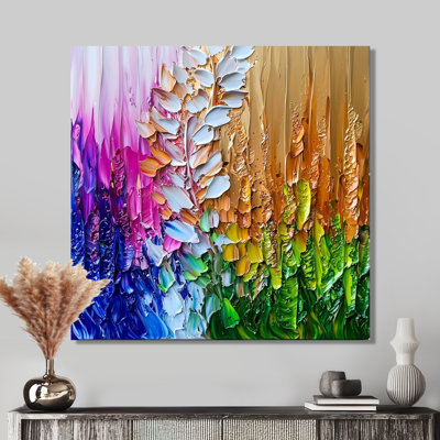 «Purple Bloom Transitional Journey II», reproduction d'art moderne sur métal