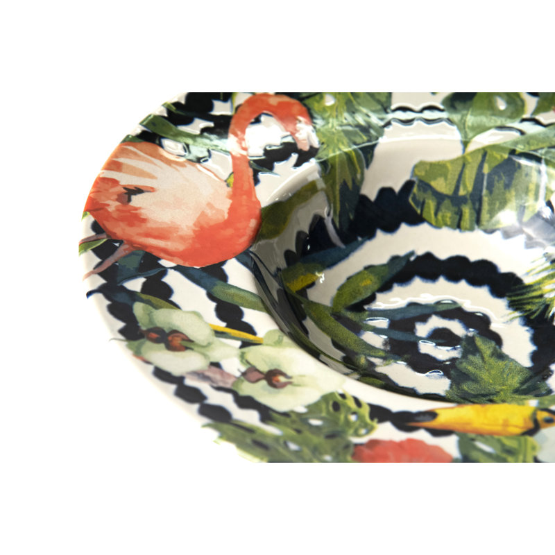 Excelsa set 6 pasta plates Tropical Chic ceramic 28,5x6,5x28,5 cm multicolor