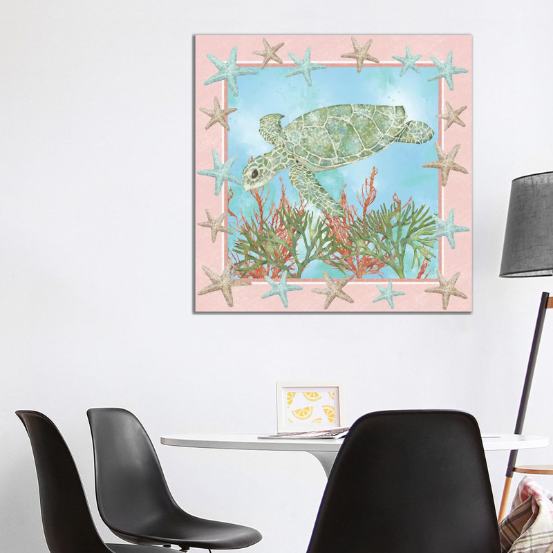 «Coastal Life II» par Jade Reynolds - reproduction, H 37 po x l 37 po x P 1,5 po, Toile tendue, Aucun mat