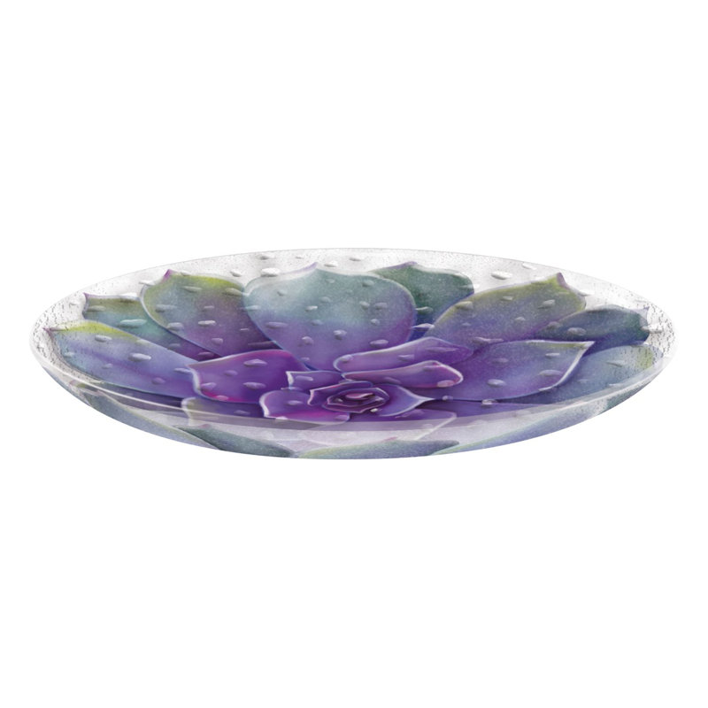 Kiesel Glass Single Tier Birdbath