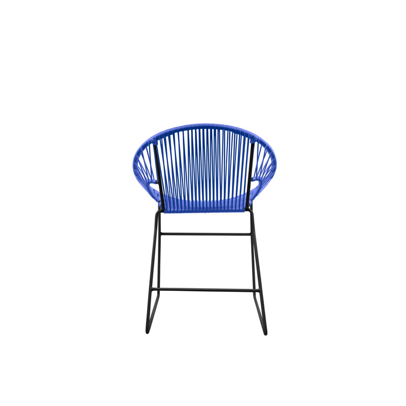 Chaise de patio Puerto, Bleu profond / noir