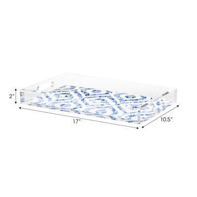 Royal Delft Ikat Acrylic Square Decorative Tray