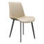 Chaises de salle à manger beige confortables, structure en métal, design moderne, parfait pour la maison ou le restaurant