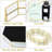 3-piece Gold Mirror Vanity Tray Set