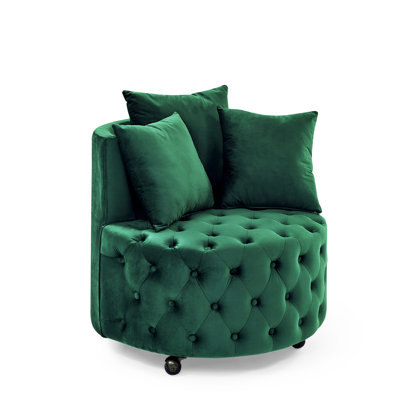 Velvet Upholstered Swivel Chair For Living Room,Accent Chair,living room chair