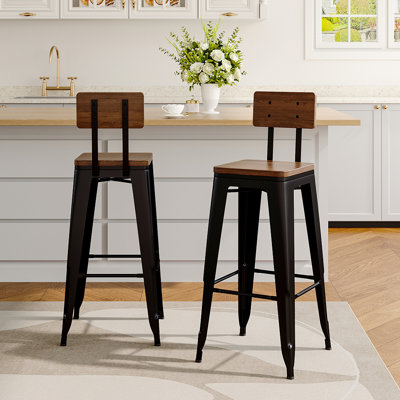 Anestassia Counter Stool with Metal Frame