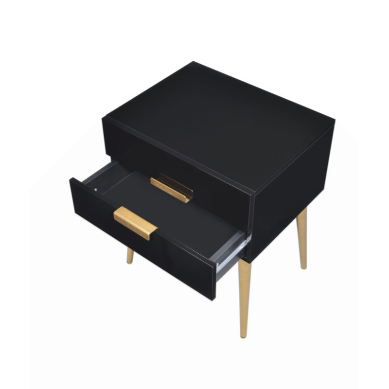 Table d'appoint Pruitt, Noir, noir, noir, noir