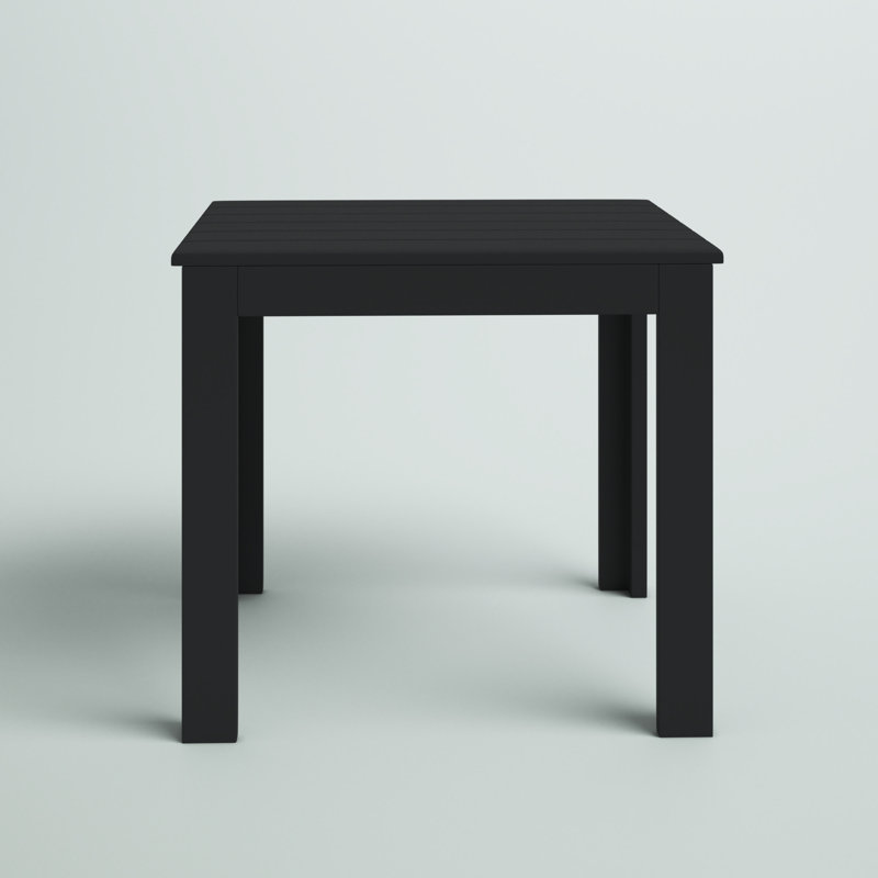 Table d'appoint en bois massif Stella, Noir