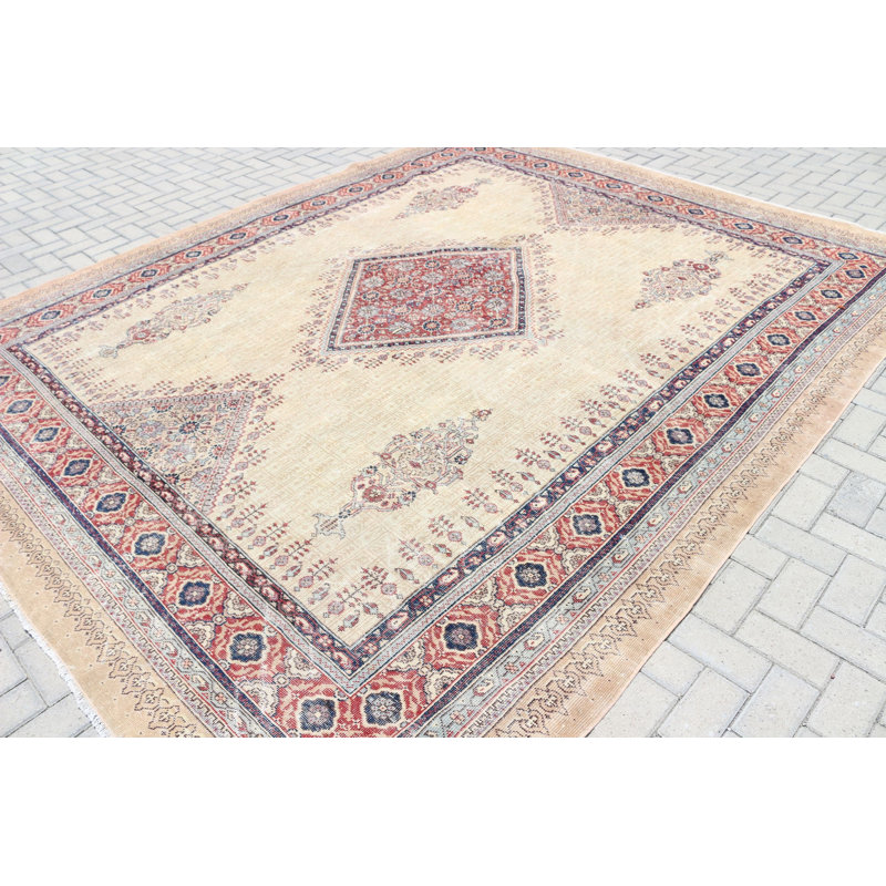Tapis turc antique beige surdimensionné pour la décoration tribale et la vente en gros