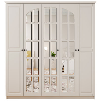 Amorie 5 Door Manufactured Wood Wardrobe