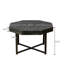 Table basse octogonale de style rétro, finition noire antique, bois et métal stable pour l'espace de vie-1180978366