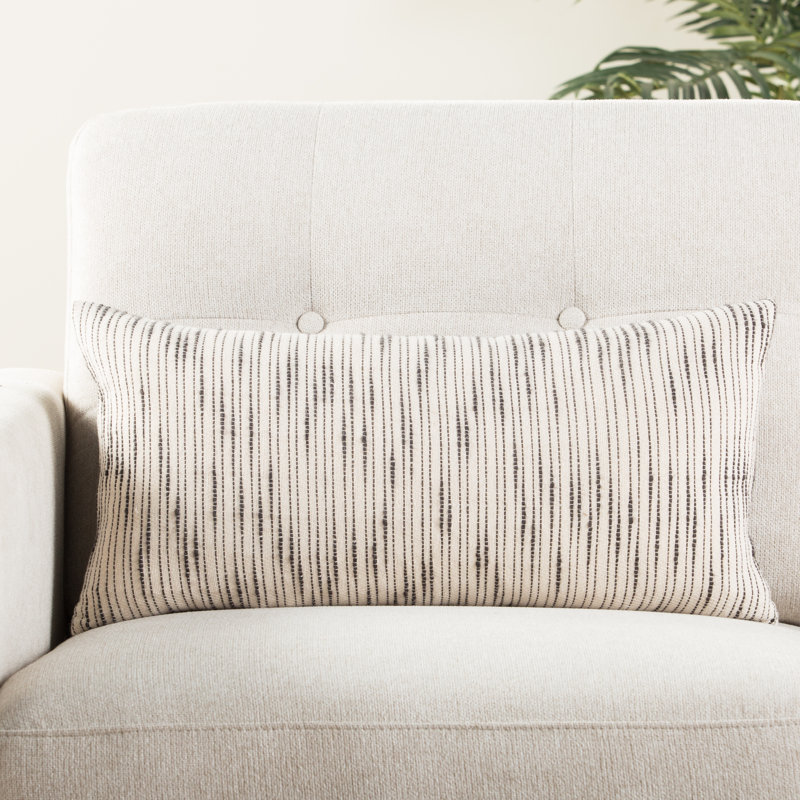 Coussin en coton Saxon, 12 po x 24 po, Polyfill