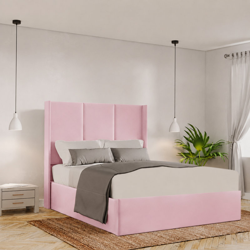 Bettzel Upholstered Ottoman Storage Bed, Small Double (4'), Pink