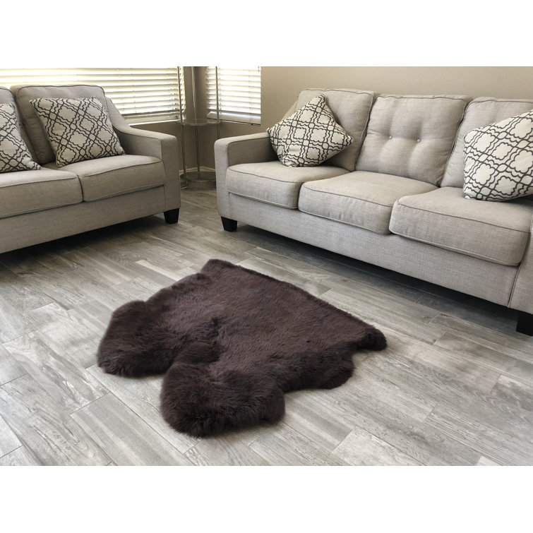 Whisenhunt Performance Faux Sheepskin Washable Indoor Rug