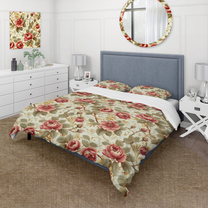 Ensemble de housse de couette Traditional, Housse de couette pour grand lit et 2 taies décor