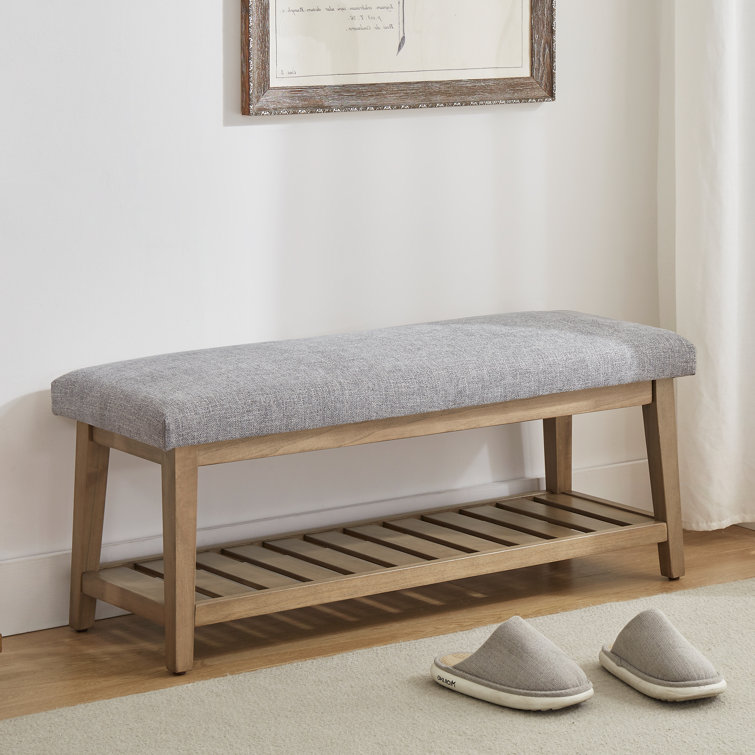 Hahnville Polyester Upholstered Storage Bench