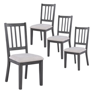 Nunam 18.5" wide Contemporary Solid Wood Smooth Surface Upholstered Dining Side Chair