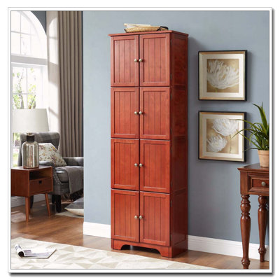 Grande armoire de rangement avec 8 portes et 4 tablettes