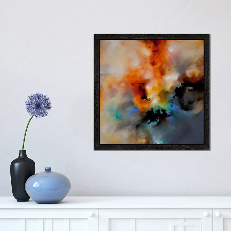 Magic Sky by CH Studios - 1 Piece Painting on Canvas, 66.04 cm H x 66.04 cm W, Black Framed