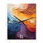 Abstraction lyrique jaune orange coucher de soleil II - Abstrait très grandes horloges murales-99631692