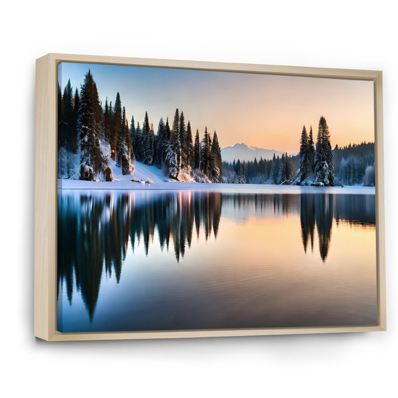 «Winter Alaskan Beauty V» sur toile, H 34 po x l 44 po x P 1,5 po, Cadre naturel flottant