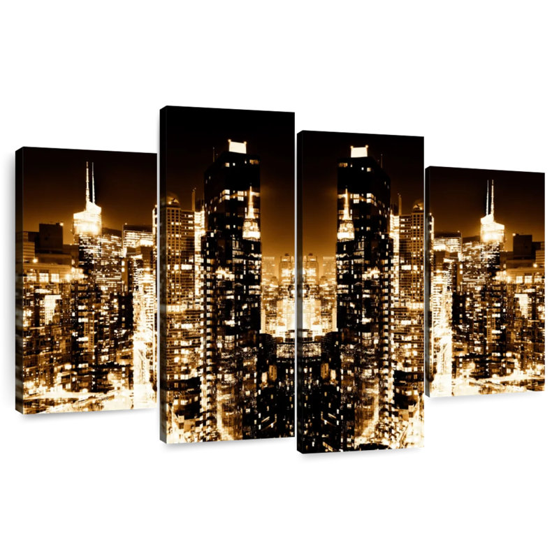 Keesha NYC Reflection - Night Skyline II