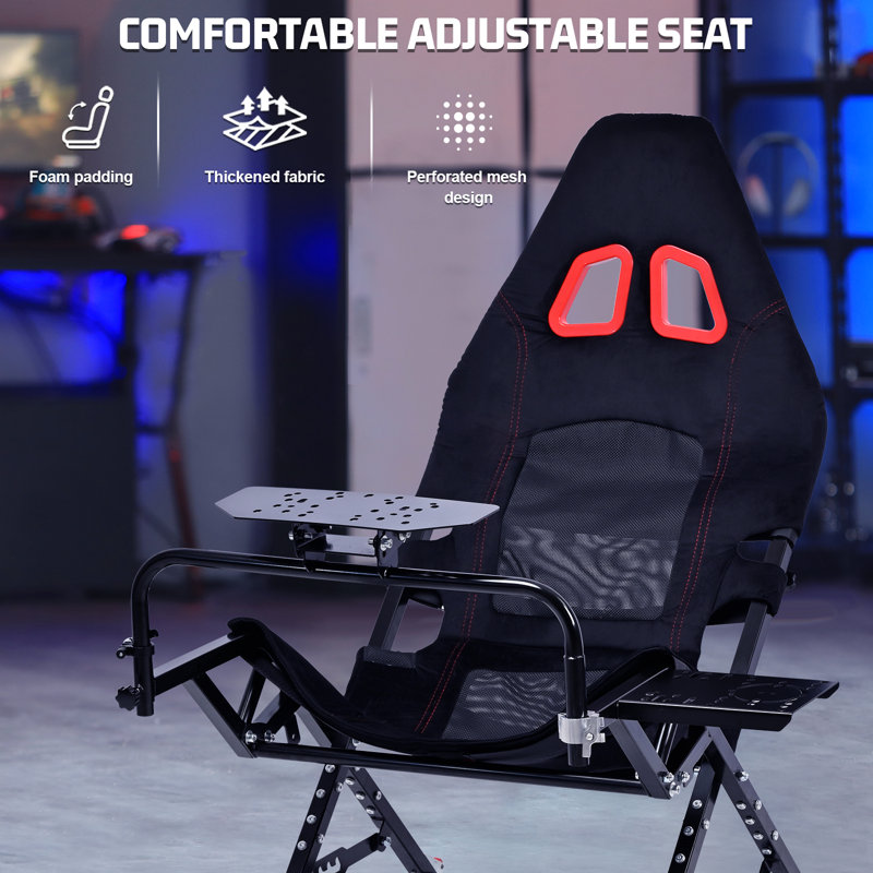 Anman Foldable Racing Simulator Cockpit Compatible With Logitech G29 G920 G923/thrustmaster T248 T300/fanatec Direct Drive Wheels (≤10nm),wheel And Pedals Not Included