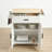 38”W Small Kitchen Islands Table with Foldable Side Leaf, Rolling Wood Microwave Cart on Wheels for Dining Room, White