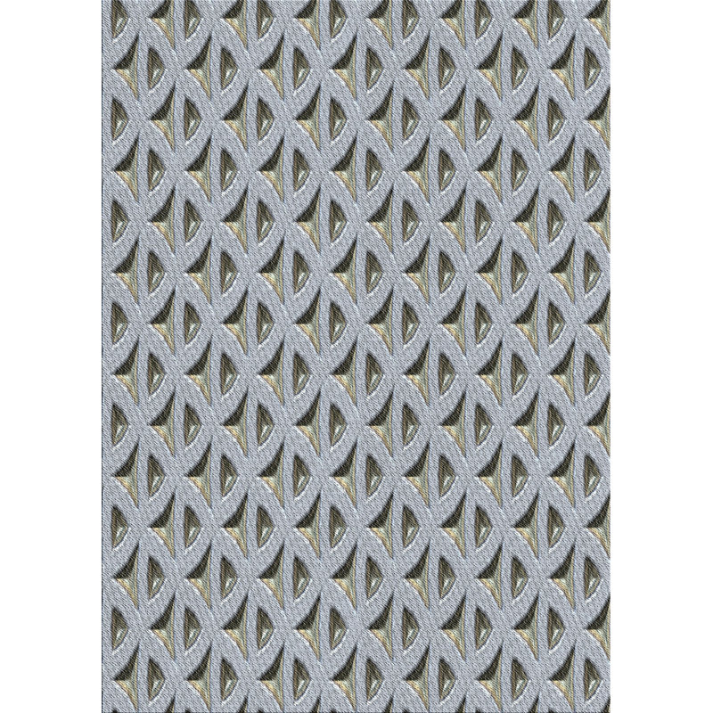 Tapis décoratif gris/noir à motif géométrique Risher, Rectangle 5 pi x 8 pi