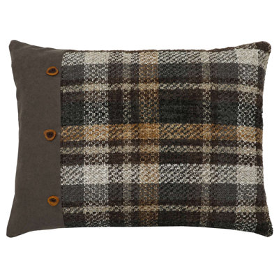 Wooded River Whistler Sable Pillow Sham, Standard, Rustic Lodge Decorative Pillow Cover for Cabin Bedding