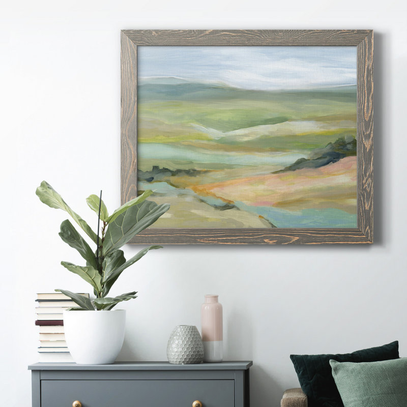 River Valley - Peinture sur toile encadrée, Gris, H 24 po x l 18 po x P 1,5 po