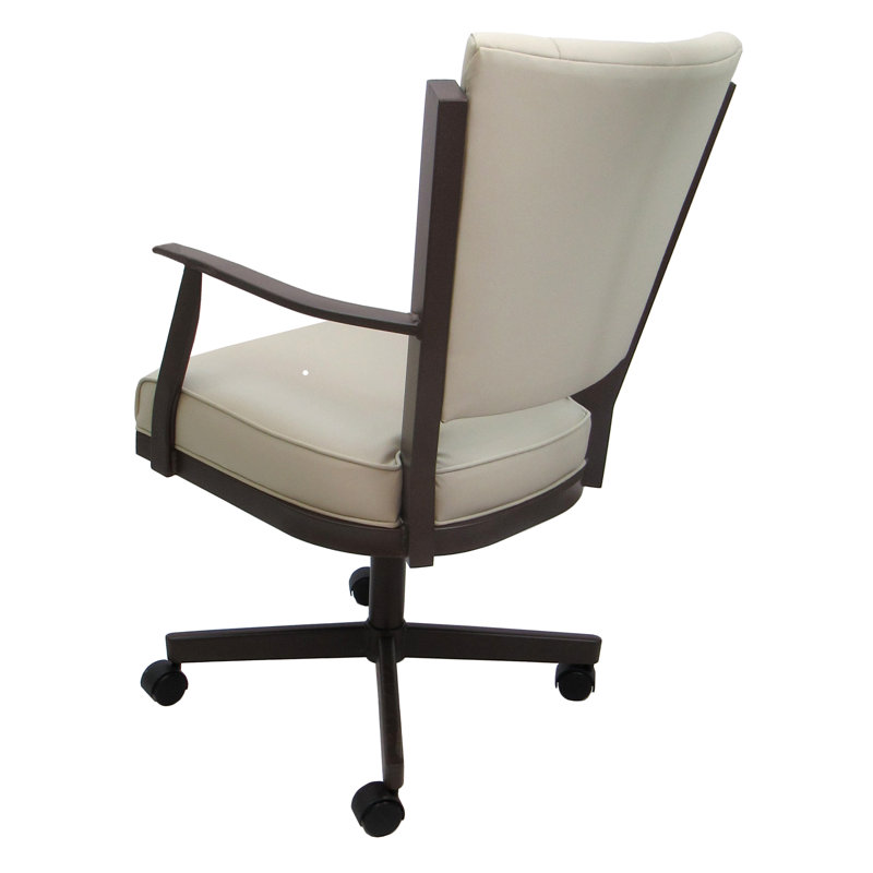 Montana Swivel Metal Dining Caster Chair Reading Base - Beige - Coffee, Ocean Beige