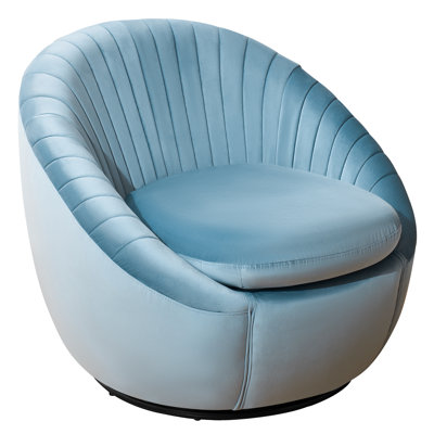 Upholstered Swivel Barrel Chair