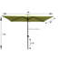Parasol rectangulaire 6 pi x 9 pi, construction rouille, parasol de patio pour terrasse de piscine 9 pi x 6 pi, inclinaison facile, bord de piscine-1926429014