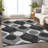 Premium Machine Washable Lisse Black Rug-2133121526