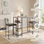 Ensemble de table de salle à manger 3 pièces peu encombrante avec 2 tabourets de bar-215243556