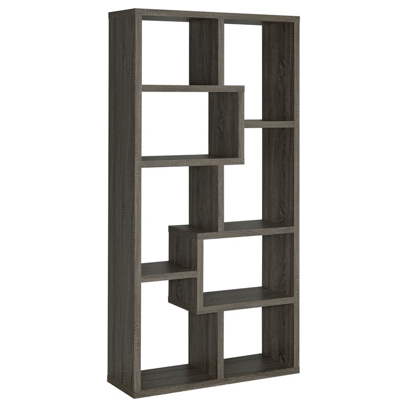Bibliothèque patinée à 8 tablettes