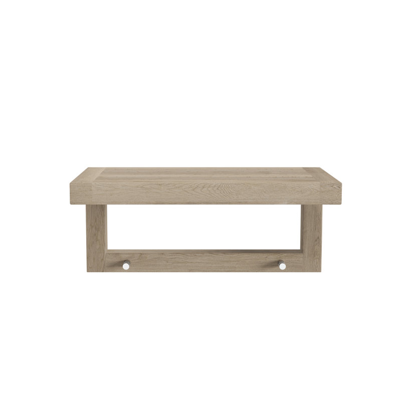 Moa Teak Floating Shelf, 8" H x 18" W x 9" D