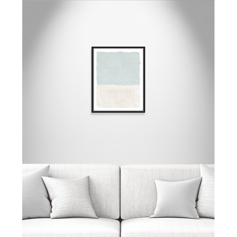«Ocean Tides I Print» par Natalie Carpentieri, Cadre flottant noir, L 17,5 po x H 21,5 po